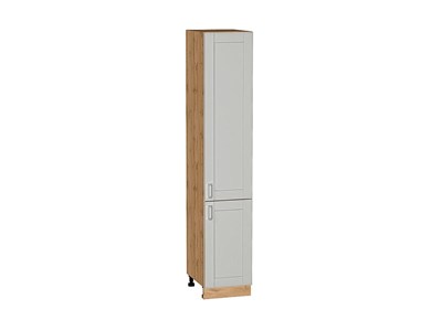 Шкаф пенал с 2-мя дверцами Лофт Дуб Вотан, Grey Silk, 2140, 400 В*Ш*Г 2132*400*576, фасад МДФ  Grey Silk, корпус  Дуб Вотан ms2510VVT_69750