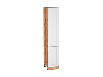Шкаф пенал с 2-мя дверцами Лофт Дуб Вотан, Super White, 2140, 400 В*Ш*Г 2132*400*576, фасад МДФ  Super White, корпус  Дуб Вотан ms2510VVT_63427