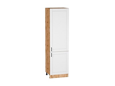 Шкаф пенал с 2-мя дверцами Лофт Дуб Вотан, Super White, 2140, 600 В*Ш*Г 2132*600*576, фасад МДФ  Super White, корпус  Дуб Вотан ms2510VVT_63433