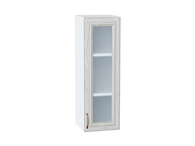 Шкаф верхний с 1-ой остекленной дверцей Шале Белый, White Dreamline, 920, 300 В*Ш*Г 920*300*320, фасад МДФ/Стекло  White Dreamline, корпус  Белый ms2510VVT_53790
