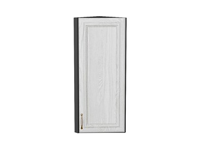 Шкаф верхний торцевой Шале Graphite, White Dreamline, 920 В*Ш*Г 920*300*306, фасад МДФ  White Dreamline, корпус  Graphite ms2510VVT_53846