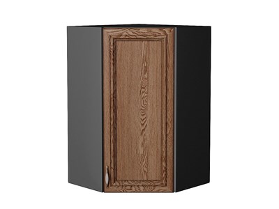 Шкаф верхний угловой Шале Graphite, Brown Dreamline, 920 В*Ш*Г 920*600*600, фасад МДФ  Brown Dreamline, корпус  Graphite ms2510VVT_53866