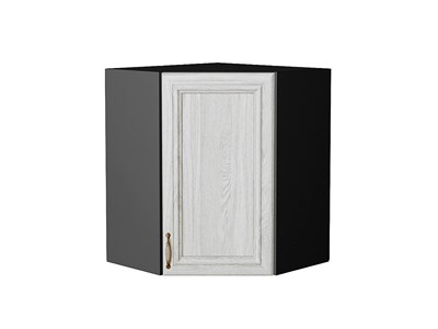 Шкаф верхний угловой Шале Graphite, White Dreamline, 720 В*Ш*Г 716*600*600, фасад МДФ  White Dreamline, корпус  Graphite ms2510VVT_53861