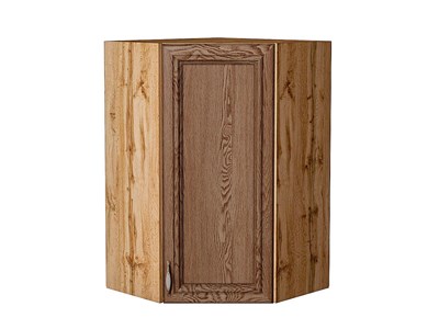 Шкаф верхний угловой Шале Дуб Вотан, Brown Dreamline, 920 В*Ш*Г 920*600*600, фасад МДФ  Brown Dreamline, корпус  Дуб Вотан ms2510VVT_61350