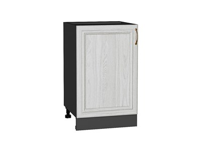 Шкаф нижний с 1-ой дверцей Шале Graphite, White Dreamline, 500 В*Ш*Г 816*500*480, фасад МДФ  White Dreamline, корпус  Graphite ms2510VVT_53955