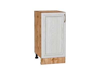 Шкаф нижний с 1-ой дверцей Шале Дуб Вотан, White Dreamline, 400 В*Ш*Г 816*400*480, фасад МДФ  White Dreamline, корпус  Дуб Вотан ms2510VVT_61365