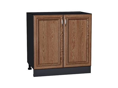 Шкаф нижний с 2-мя дверцами Шале Graphite, Brown Dreamline, 800 В*Ш*Г 816*800*480, фасад МДФ  Brown Dreamline, корпус  Graphite ms2510VVT_53982