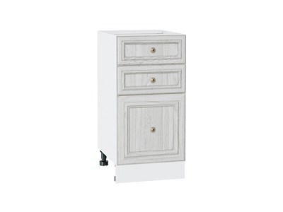 Шкаф нижний с 3-мя ящиками Шале Белый, White Dreamline, 400 В*Ш*Г 816*400*480, фасад МДФ  White Dreamline, корпус  Белый ms2510VVT_53984