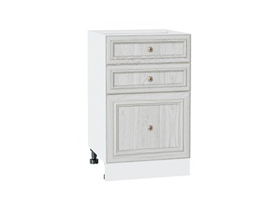 Шкаф нижний с 3-мя ящиками Шале Белый, White Dreamline, 500 В*Ш*Г 816*500*480, фасад МДФ  White Dreamline, корпус  Белый ms2510VVT_53985