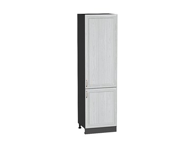 Шкаф пенал с 2-мя дверцами Шале Graphite, White Dreamline, 2140, 600 В*Ш*Г 2132*600*576, фасад МДФ  White Dreamline, корпус  Graphite ms2510VVT_54032