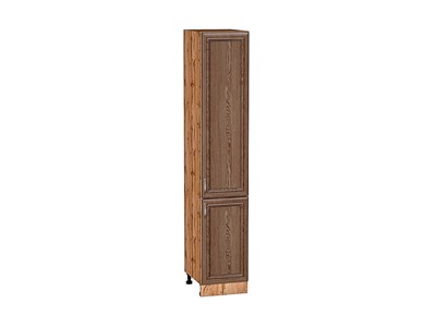 Шкаф пенал с 2-мя дверцами Шале Дуб Вотан, Brown Dreamline, 2140, 400 В*Ш*Г 2132*400*576, фасад МДФ  Brown Dreamline, корпус  Дуб Вотан ms2510VVT_61404