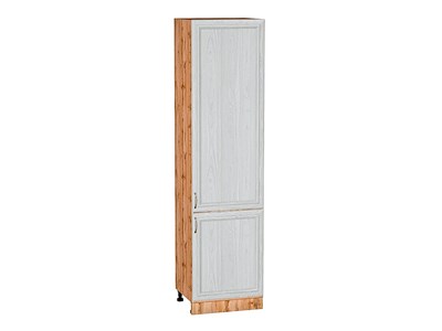 Шкаф пенал с 2-мя дверцами Шале Дуб Вотан, White Dreamline, 2340, 600 В*Ш*Г 2336*600*576, фасад МДФ  White Dreamline, корпус  Дуб Вотан ms2510VVT_61407