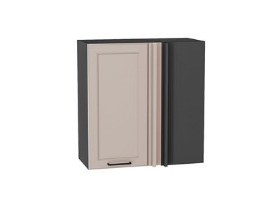 Шкаф верхний прямой угловой Барселона Graphite, Кашемир, 720, 700 В*Ш*Г 716*700*351, фасад МДФ  Кашемир, корпус  Graphite ms2510VVT_62667