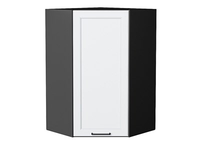 Шкаф верхний угловой Барселона Graphite, Белый, 920 В*Ш*Г 920*600*606, фасад МДФ  Белый, корпус  Graphite ms2510VVT_53199