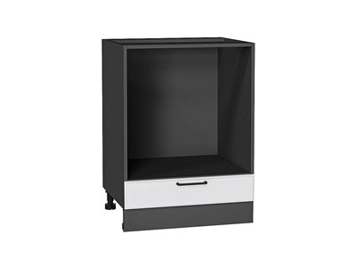 Шкаф нижний под духовку Барселона Graphite, Белый, 600 В*Ш*Г 816*600*484, фасад МДФ  Белый, корпус  Graphite ms2510VVT_53302