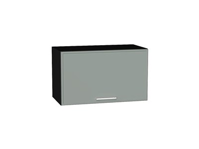 Шкаф верхний горизонтальный Квадро Graphite, Аквамарин, 360, 600 В*Ш*Г 358*600*321, фасад МДФ  Аквамарин, корпус  Graphite ms2510VVT_72911