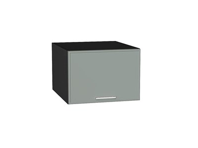 Шкаф верхний горизонтальный глубокий Квадро Graphite, Аквамарин, 500 В*Ш*Г 358*500*577, фасад МДФ  Аквамарин, корпус  Graphite ms2510VVT_72805