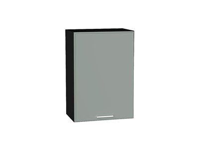 Шкаф верхний с 1-ой дверцей Квадро Graphite, Аквамарин, 720, 500 В*Ш*Г 716*500*321, фасад МДФ  Аквамарин, корпус  Graphite ms2510VVT_73095