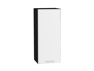 Шкаф верхний с 1-ой дверцей Квадро Graphite, Белый, 920, 400 В*Ш*Г 920*400*321, фасад МДФ  Белый, корпус  Graphite ms2510VVT_73123