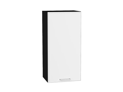 Шкаф верхний с 1-ой дверцей Квадро Graphite, Белый, 920, 450 В*Ш*Г 920*450*321, фасад МДФ  Белый, корпус  Graphite ms2510VVT_73124