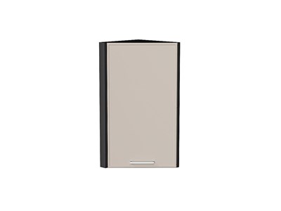 Шкаф верхний торцевой Квадро Graphite, Кашемир, 720 В*Ш*Г 716*300*307, фасад МДФ  Кашемир, корпус  Graphite ms2510VVT_73211