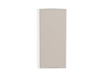 Шкаф верхний торцевой Квадро Белый, Кашемир, 920 В*Ш*Г 920*300*307, фасад МДФ  Кашемир, корпус  Белый ms2510VVT_73196