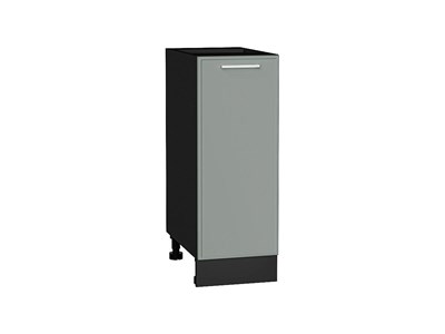 Шкаф нижний с 1-ой дверцей Квадро Graphite, Аквамарин, 300 В*Ш*Г 816*300*481, фасад МДФ  Аквамарин, корпус  Graphite ms2510VVT_73450