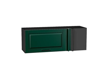 Шкаф верхний прямой угловой горизонтальный Дублин Graphite, Special Green В*Ш*Г 358*1000*350, фасад МДФ  Special Green, корпус  Graphite ms2510VVT_74931