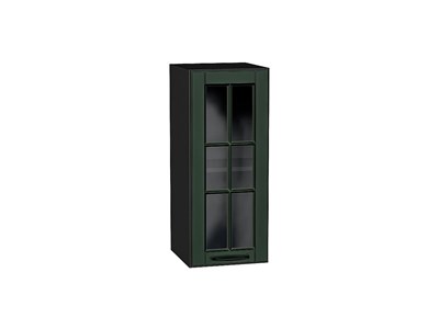 Шкаф верхний с 1-ой остекленной дверцей Дублин Graphite, Special Green, 720, 300 В*Ш*Г 716*300*318, фасад МДФ/Стекло  Special Green, корпус  Graphite ms2510VVT_74336
