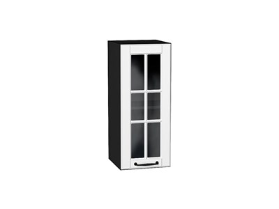 Шкаф верхний с 1-ой остекленной дверцей Дублин Graphite, Special White, 720, 300 В*Ш*Г 716*300*318, фасад МДФ/Стекло  Special White, корпус  Graphite ms2510VVT_74342