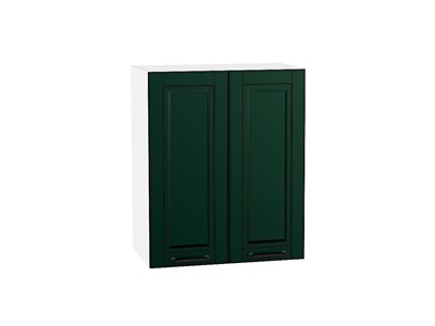 Шкаф верхний с 2-мя дверцами Дублин Белый, Special Green, 720, 600 В*Ш*Г 716*600*318, фасад МДФ  Special Green, корпус  Белый ms2510VVT_73131