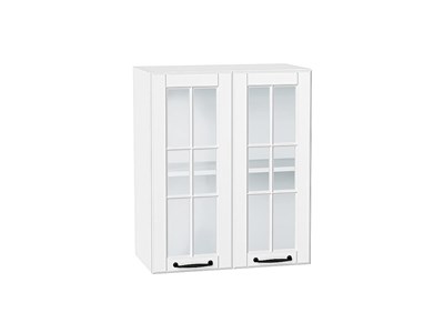 Шкаф верхний с 2-мя остекленными дверцами Дублин Белый, Special White, 720, 600 В*Ш*Г 716*600*318, фасад МДФ/Стекло  Special White, корпус  Белый ms2510VVT_74288
