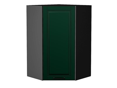 Шкаф верхний угловой Дублин Graphite, Special Green, 920 В*Ш*Г 920*600*600, фасад МДФ  Special Green, корпус  Graphite ms2510VVT_73240