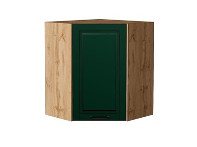 Шкаф верхний угловой Дублин Дуб Вотан, Special Green, 720 В*Ш*Г 716*600*600, фасад МДФ  Special Green, корпус  Дуб Вотан ms2510VVT_73229