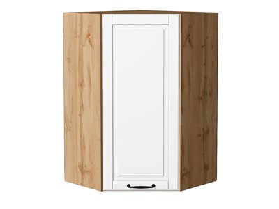 Шкаф верхний угловой Дублин Дуб Вотан, Special White, 920 В*Ш*Г 920*600*600, фасад МДФ  Special White, корпус  Дуб Вотан ms2510VVT_73228