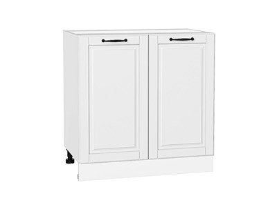 Шкаф нижний с 2-мя дверцами Дублин Белый, Special White, 800 В*Ш*Г 816*800*478, фасад МДФ  Special White, корпус  Белый ms2510VVT_73513