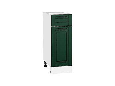 Шкаф нижний с 1-ой дверцей и ящиком Дублин Белый, Special Green, 300 В*Ш*Г 816*300*478, фасад МДФ  Special Green, корпус  Белый ms2510VVT_73470