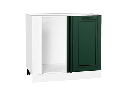 Шкаф нижний угловой Дублин Белый, Special Green В*Ш*Г 816*890*478, фасад МДФ  Special Green, корпус  Белый ms2510VVT_73679