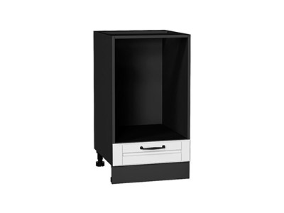Шкаф нижний под духовку Дублин Graphite, Special White, 450 В*Ш*Г 816*450*474, фасад МДФ  Special White, корпус  Graphite ms2510VVT_73340