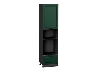 Шкаф пенал с 1-ой дверцей и ящиком под технику Дублин Graphite, Special Green, 2340 В*Ш*Г 2336*600*574, фасад МДФ  Special Green, корпус  Graphite ms2510VVT_73718
