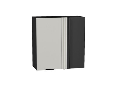 Шкаф верхний прямой угловой Евро Graphite, Агат, 720, 700 В*Ш*Г 716*700*345, фасад МДФ  Агат, корпус  Graphite ms2510VVT_60324