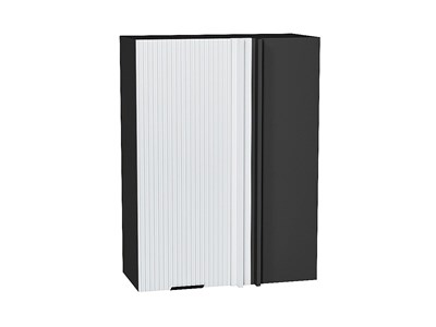 Шкаф верхний прямой угловой Евро Лайн Graphite, Белый, 920 В*Ш*Г 920*700*345, фасад МДФ  Белый, корпус  Graphite ms2510VVT_60333