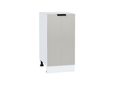 Шкаф нижний с 1-ой дверцей Евро Лайн Белый, Агат, 400 В*Ш*Г 816*400*478, фасад МДФ  Агат, корпус  Белый ms2510VVT_59435