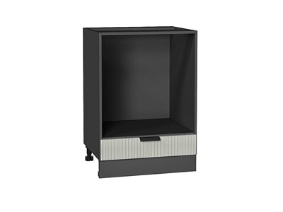 Шкаф нижний под духовку Евро Лайн Graphite, Агат, 600 В*Ш*Г 816*600*474, фасад МДФ  Агат, корпус  Graphite ms2510VVT_58988