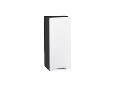 Шкаф верхний с 1-ой дверцей Валерия-М Graphite, Белый глянец, 720, 300 В*Ш*Г 716*300*318, фасад МДФ  Белый глянец, корпус  Graphite ms2510VVT_37718