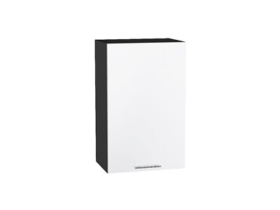 Шкаф верхний с 1-ой дверцей Валерия-М Graphite, Белый глянец, 720, 450 В*Ш*Г 716*450*318, фасад МДФ  Белый глянец, корпус  Graphite ms2510VVT_39569