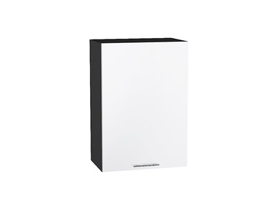 Шкаф верхний с 1-ой дверцей Валерия-М Graphite, Белый глянец, 720, 500 В*Ш*Г 716*500*318, фасад МДФ  Белый глянец, корпус  Graphite ms2510VVT_37764