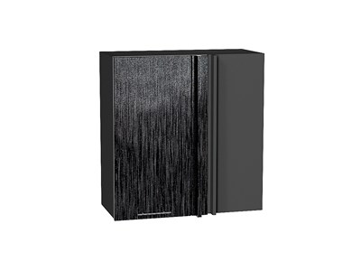 Шкаф верхний прямой угловой Валерия-М Graphite, Черный металлик дождь, 720, 700 В*Ш*Г 716*700*345, фасад МДФ  Черный металлик дождь, корпус  Graphite ms2510VVT_60436
