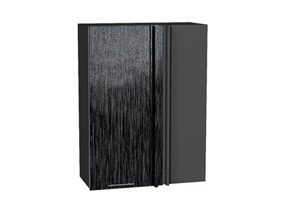 Шкаф верхний прямой угловой Валерия-М Graphite, Черный металлик дождь, 920 В*Ш*Г 920*700*345, фасад МДФ  Черный металлик дождь, корпус  Graphite ms2510VVT_60437