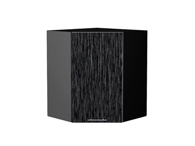 Шкаф верхний угловой Валерия-М Graphite, Черный металлик дождь, 720 В*Ш*Г 716*600*600, фасад МДФ  Черный металлик дождь, корпус  Graphite ms2510VVT_37956